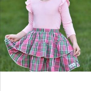 Makena Lane plaid flouncy skirt
